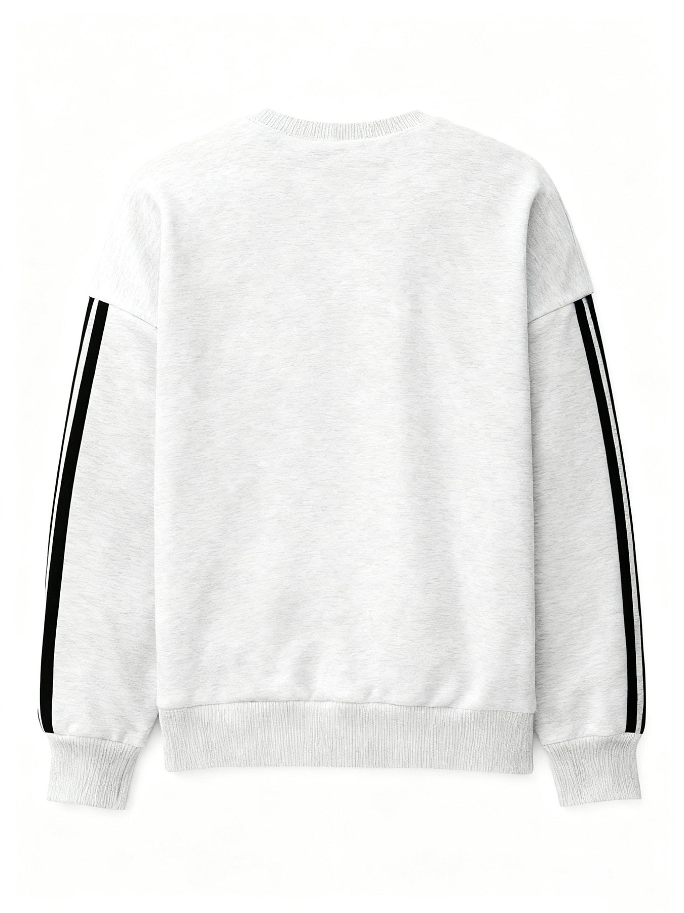 Comfortable and Versatile Women's Clothing, Casual Long-Sleeve Crewneck Sweatshirt with Fun Printed Patterns and Double Stripes, for Women