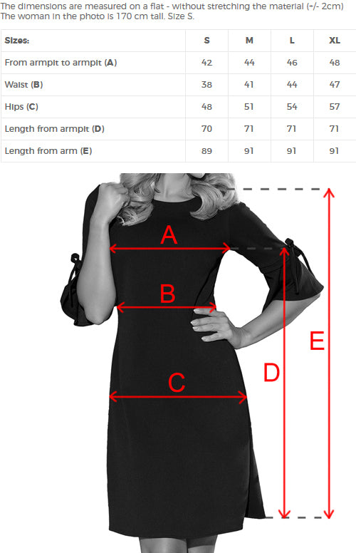 Numoco 217-4 NEVA Trapezoidal dress with flared sleeves - pastel pink