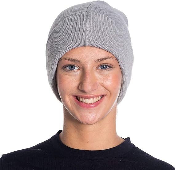 Soft Knit Winter Beanie for Women Warm Stretchy Acrylic Hat 1 Pack