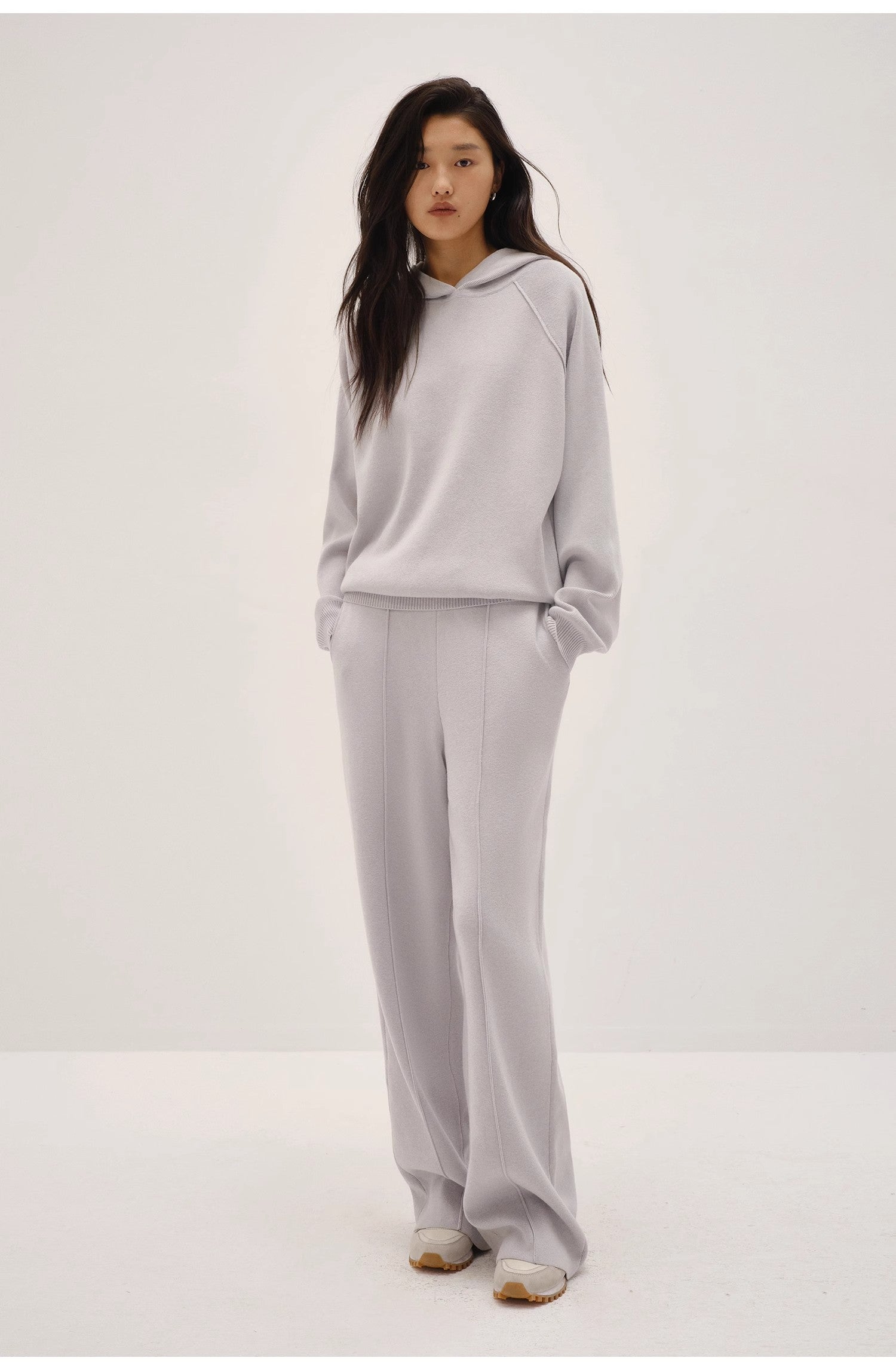 "Winter Morning Sunshine" French Lazy Style Wool Blend Design Loose Slimming Knit Casual Pants for Women