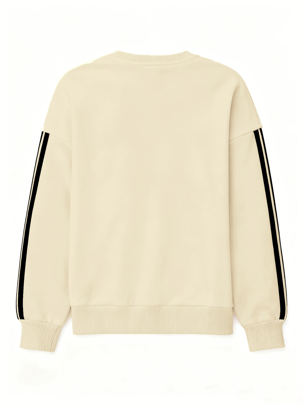 Comfortable and Versatile Women's Clothing, Casual Long-Sleeve Crewneck Sweatshirt with Fun Printed Patterns and Double Stripes, for Women