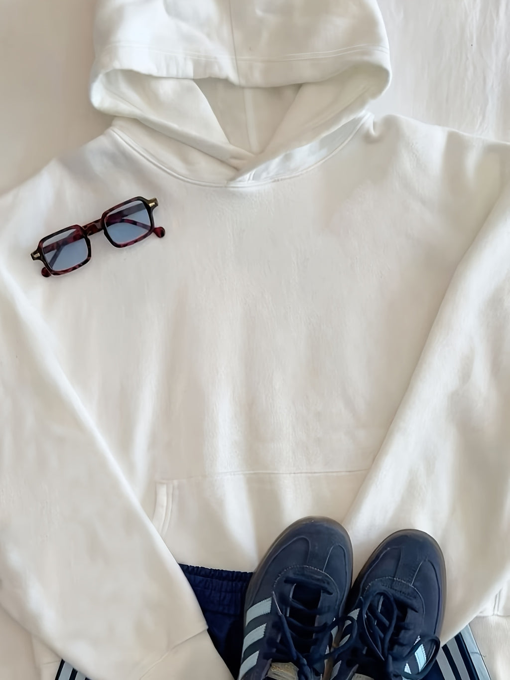 Women'S Light Grey Hooded Sweatshirt with Black Geometric Letter Print - Casual Long Sleeve Pullover, Relaxed Fit, All-Season Versatile Top for Casual Attire, Comfortable Clothing | Hooded Pullover | Structured Design