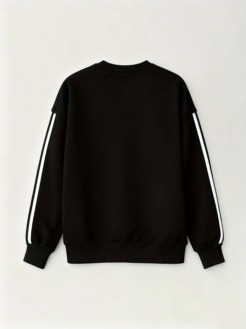 Comfortable and Versatile Women's Clothing, Casual Long-Sleeve Crewneck Sweatshirt with Fun Printed Patterns and Double Stripes, for Women