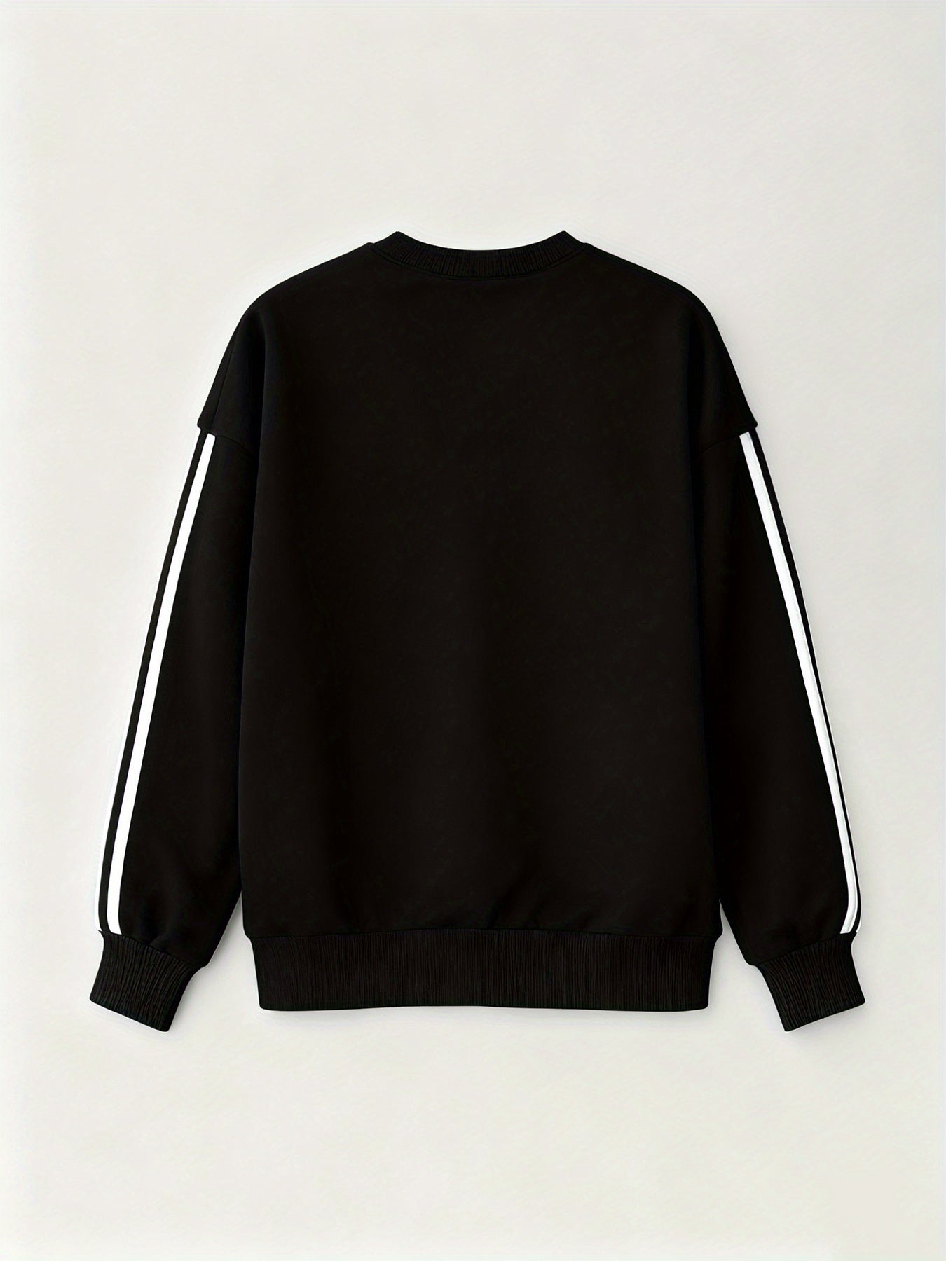 Comfortable and Versatile Women's Clothing, Casual Long-Sleeve Crewneck Sweatshirt with Fun Printed Patterns and Double Stripes, for Women