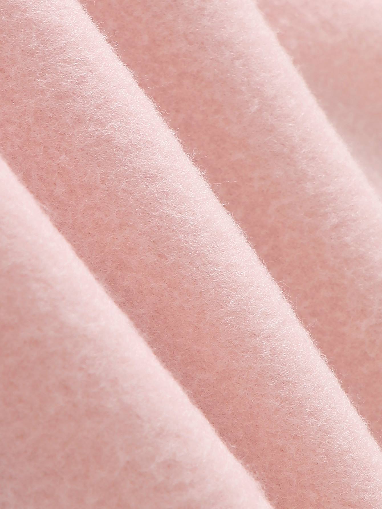 1pc Women's Y2K Pink Hooded Sweatshirt - Oversized Fleece Pullover with Back Logo Print, Soft Pink Hoodie, Machine Washable Winter Sweater for Casual Wear, Layering & All-Season Outfits (No Dry Clean), Plus Size Women Clothes