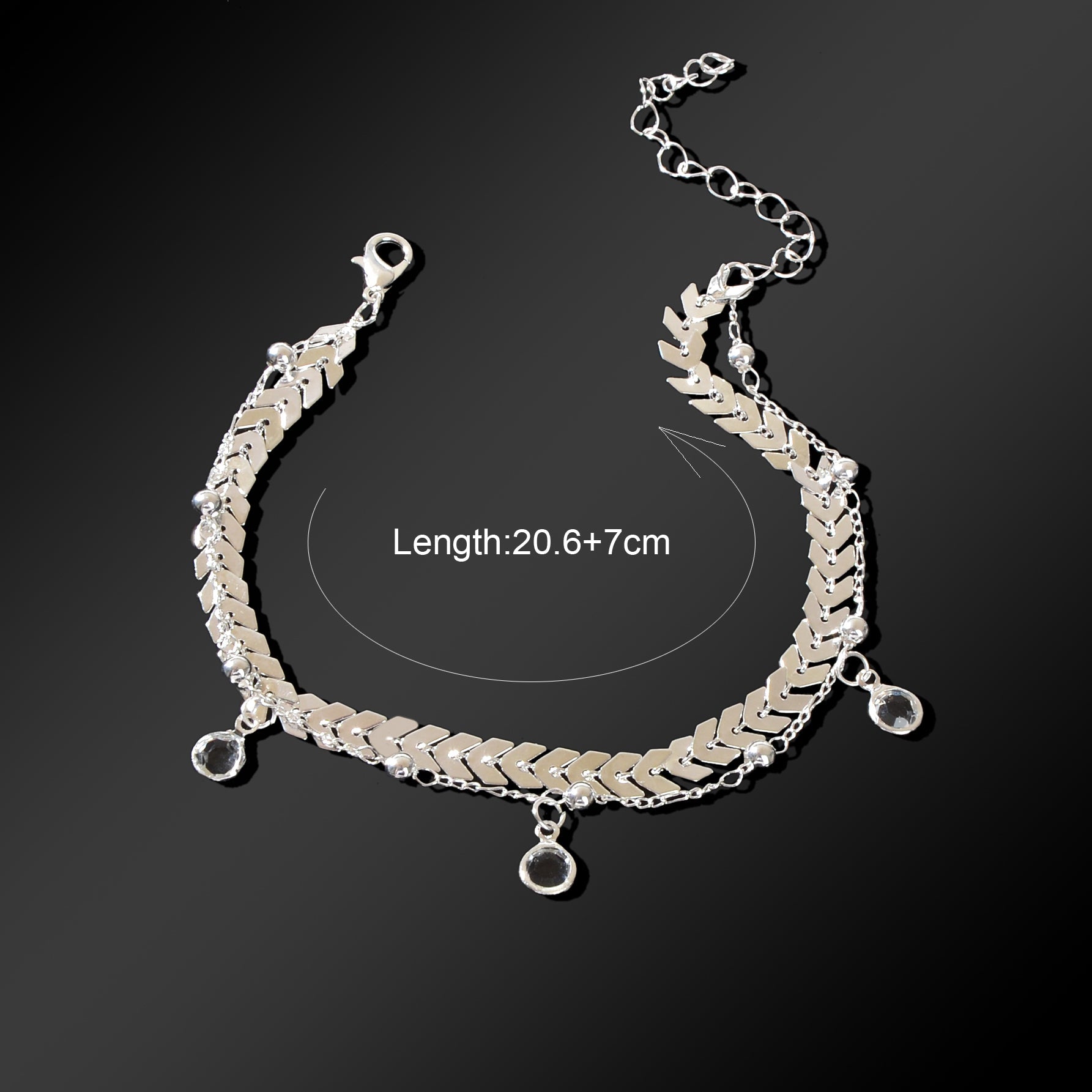 Beach Accessories Foot Jewelry Bead Decor Double layer Chain Fashion Anklet for Women