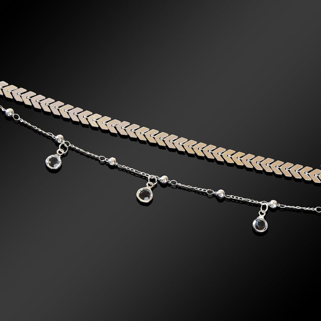 Beach Accessories Foot Jewelry Bead Decor Double layer Chain Fashion Anklet for Women