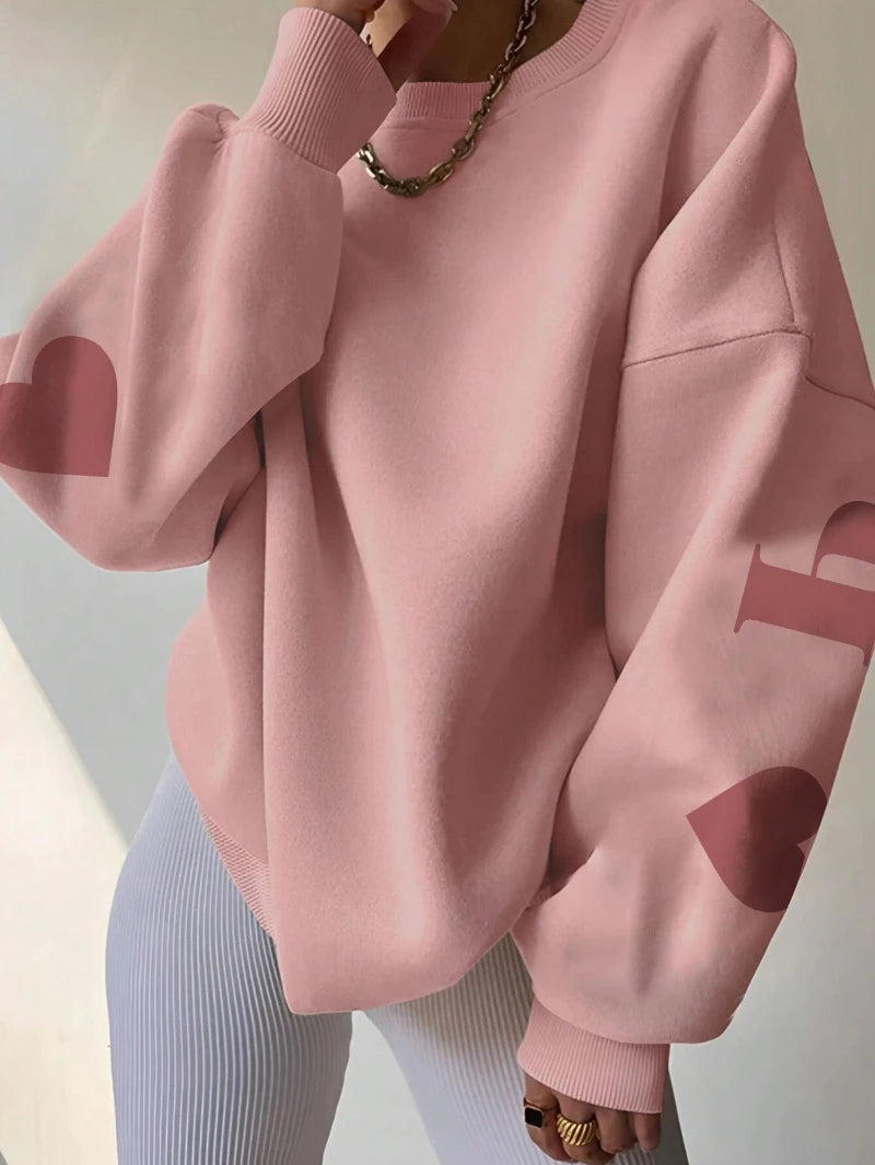 Women's Letter Print Casual Crew Neck Long Sleeve Sweatshirt,Long Sleeve Tops Graduation  Women