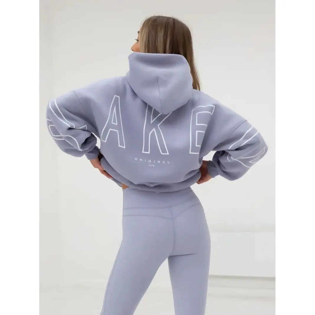 European American Fashion Printed Hooded Hip Hop Sweatshirt 2025 New Cross Border Thickened Versatile Long-sleeved Loose Clothes