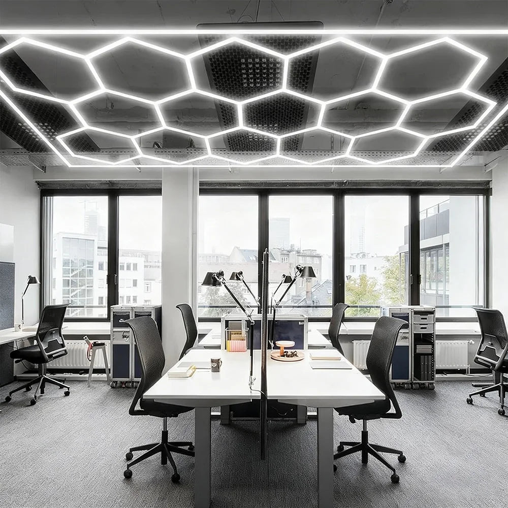 Honeycomb hexagonal ceiling light is super bright and has high power, suitable for offices, conference rooms, and libraries