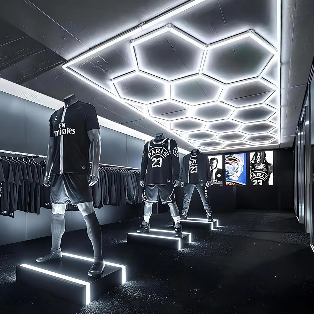 Honeycomb hexagonal ceiling light is super bright and has high power, suitable for offices, conference rooms, and libraries