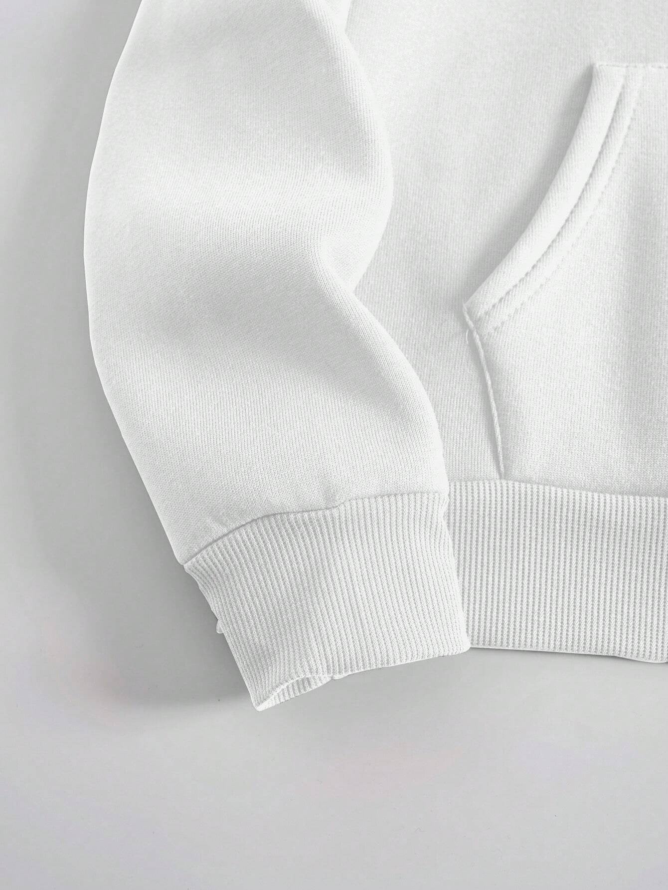 Plus Size Women's BLESSED Print Hoodie ,Machine Washable Fall Winter Casual Pullover