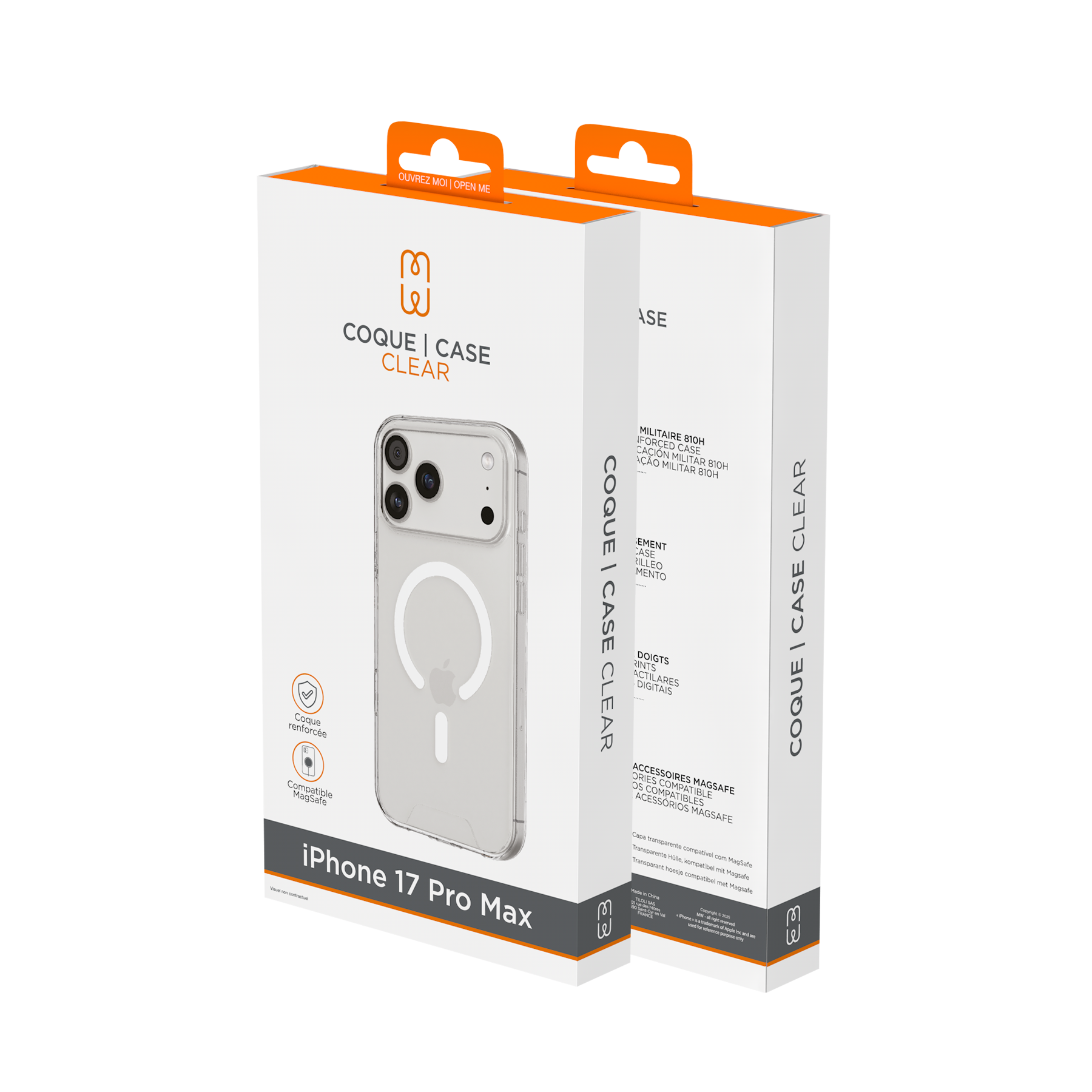 Coque Clear MagSafe iPhone 17 Pro Max - Transparente