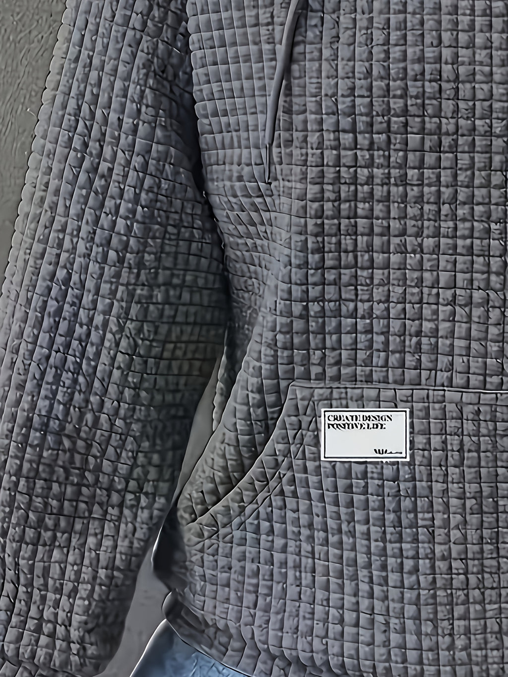 Plus Size - Casual Hooded Sweatshirt with Alphabet Pattern | Spring/Fall Season, Pullover Style, Slight Stretch Fabric, Pocket Detail