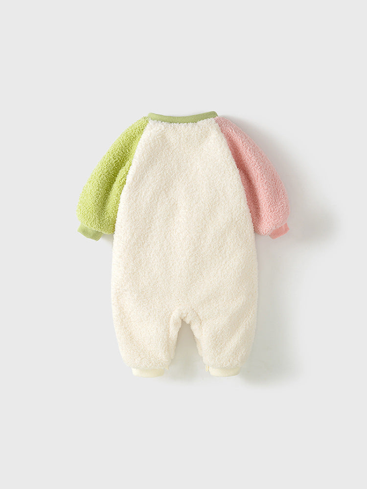 Winter Baby Girl Rabbit Cartoon Thick Home Clothes Romper